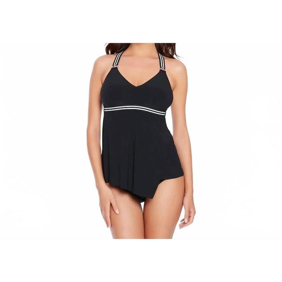 NEW MAGICSUIT borderline stripe carly tankini in black/white - Picture 1 of 4